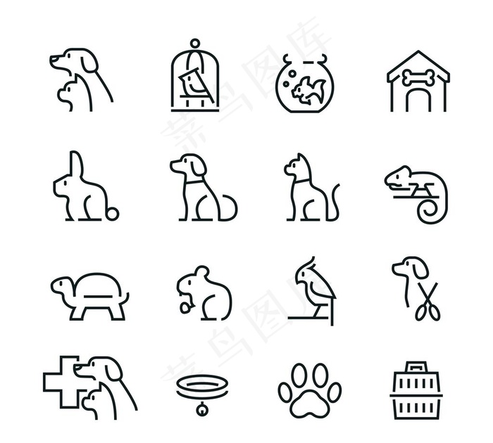 宠物店图标合集图片