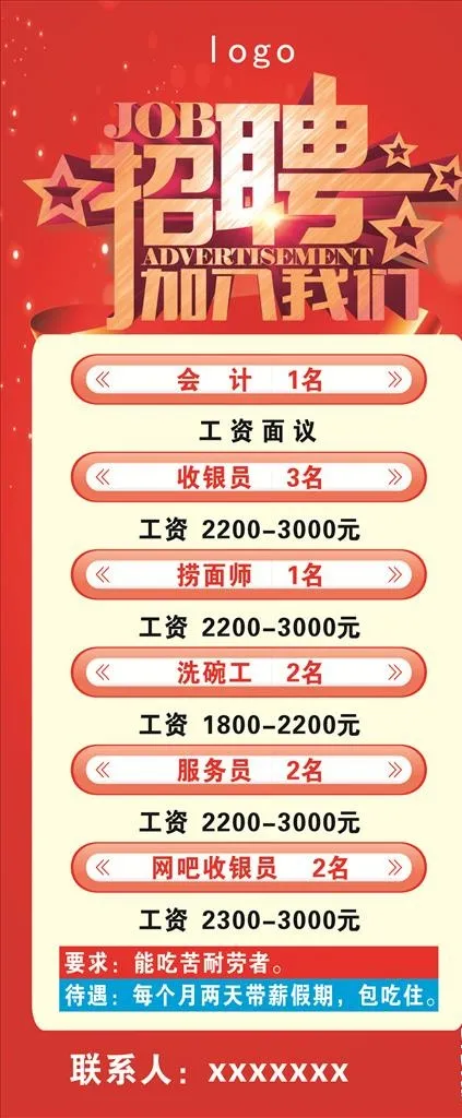 招聘展架图片(210X297)cdr矢量模版下载