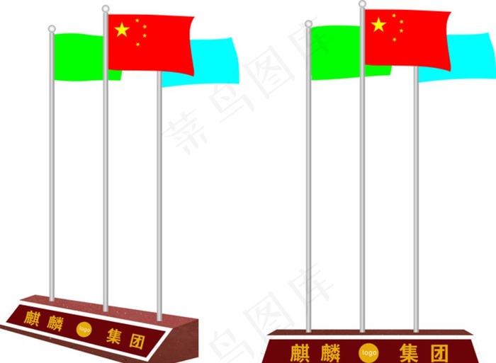 旗杆下 平面精品钛金字图片