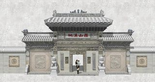 关中民居门楼图片