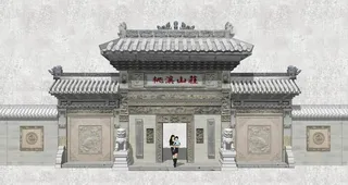 关中民居门楼图片