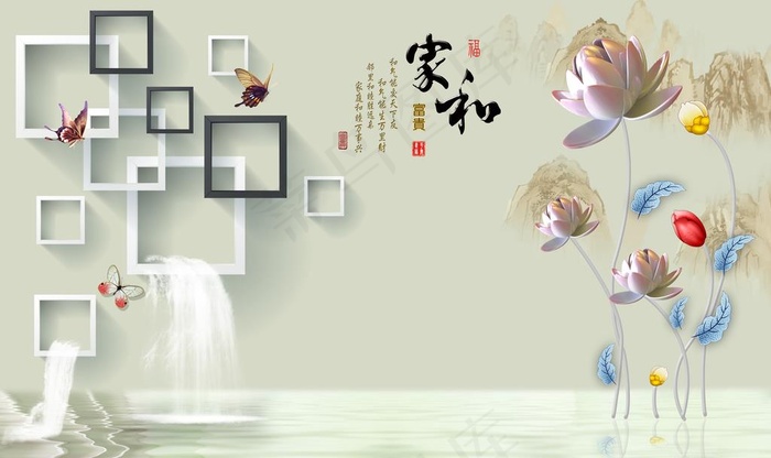 背景墙图片(9071X5669(DPI:72))psd模版下载