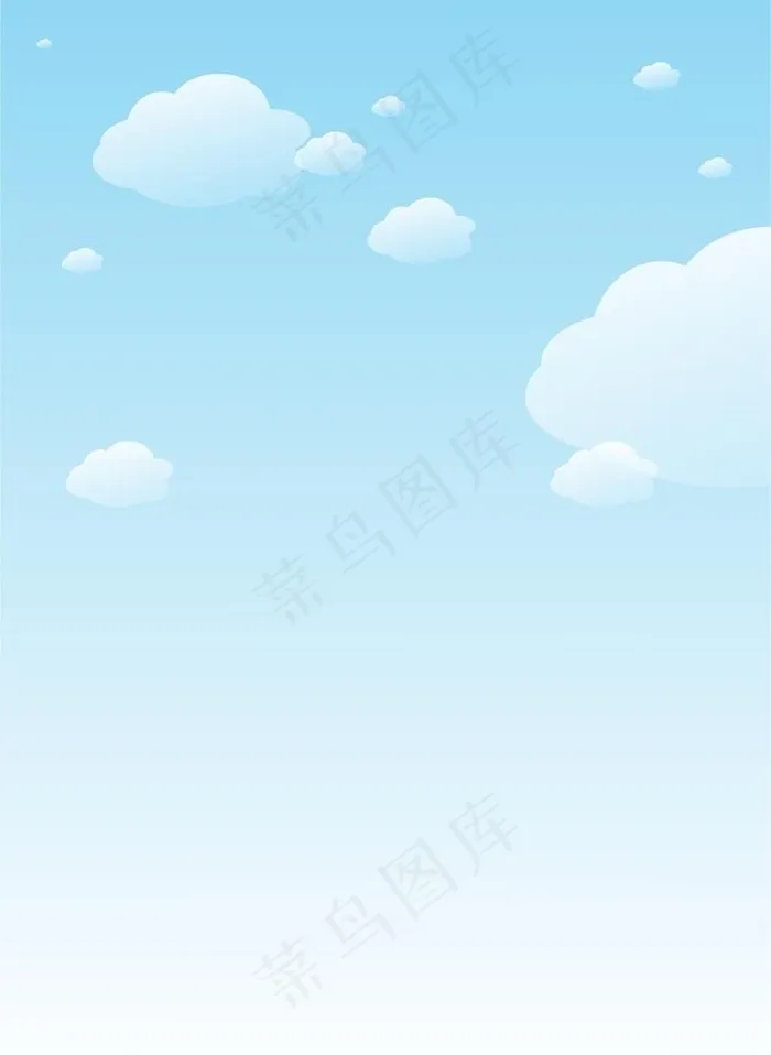 蓝天白云简单背景图片cdr矢量模版下载