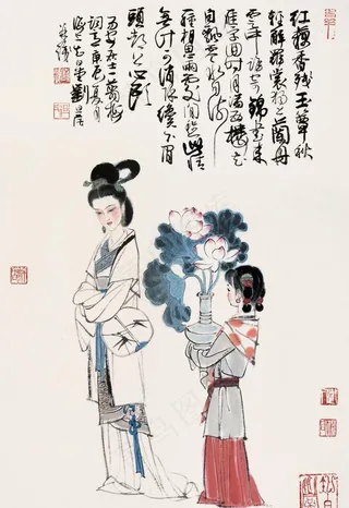 一剪梅词意图图片