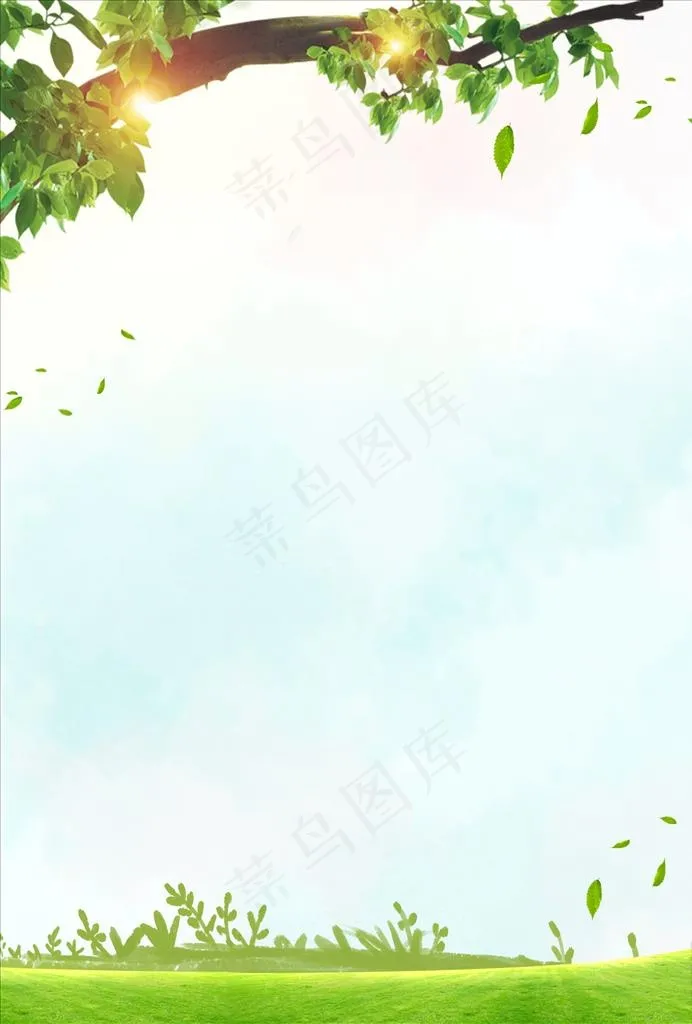 绿色春季促销海报背景图片cdr矢量模版下载