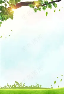 绿色春季促销海报背景图片 绿色春季促销海报背景图片