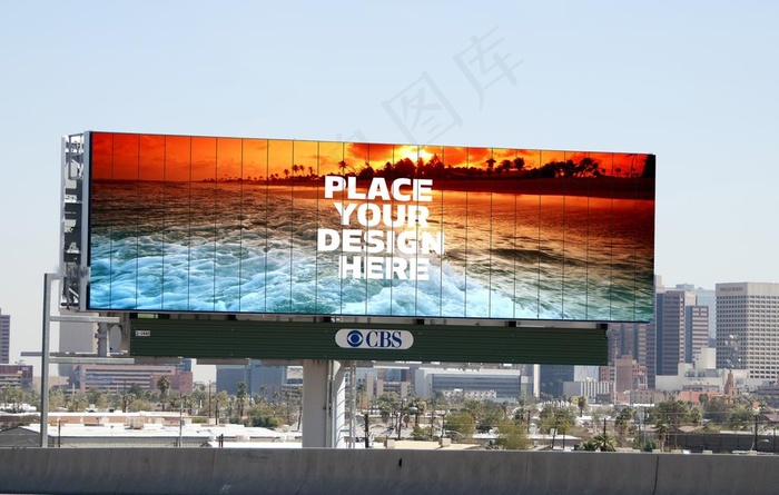户外大型广告牌样机图片