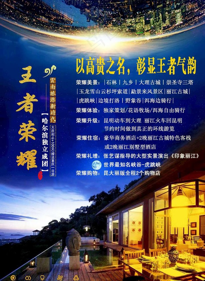 云南旅游图片psd模版下载