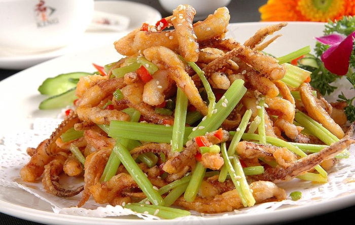 椒盐鱿鱼须图片