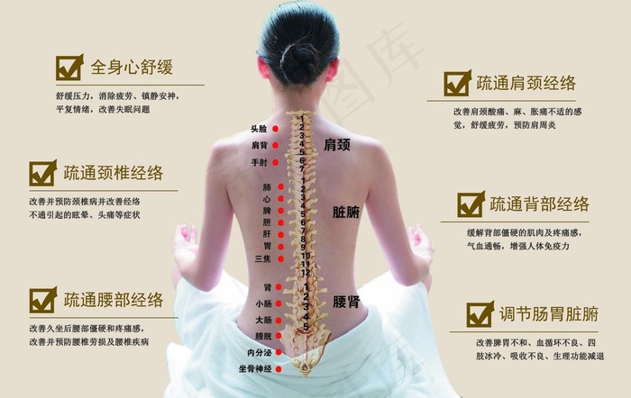 肩颈保养理疗图片psd模版下载