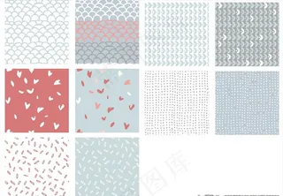 蜡笔涂鸦四方连续底纹图片