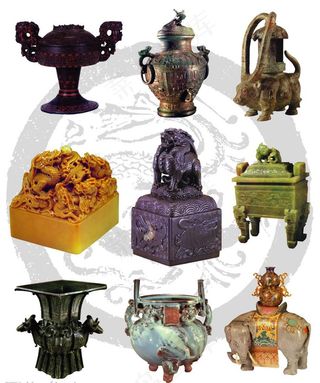 奇石青铜器图片