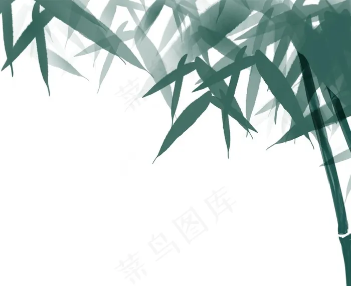 水墨竹子图片psd模版下载
