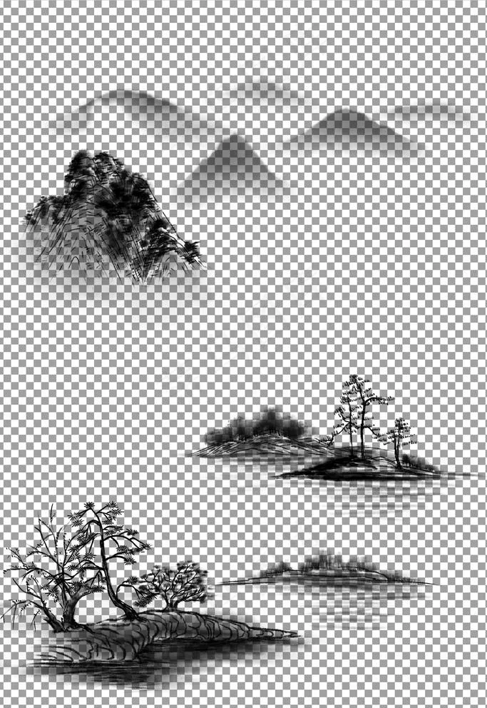 水墨中国风山水图片
