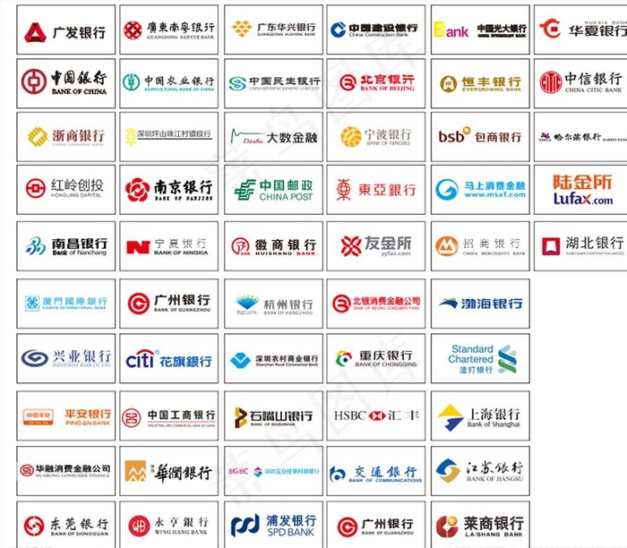 银行logo大全图片cdr矢量模版下载