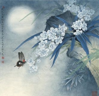 李晓明工笔花鸟高清图图片