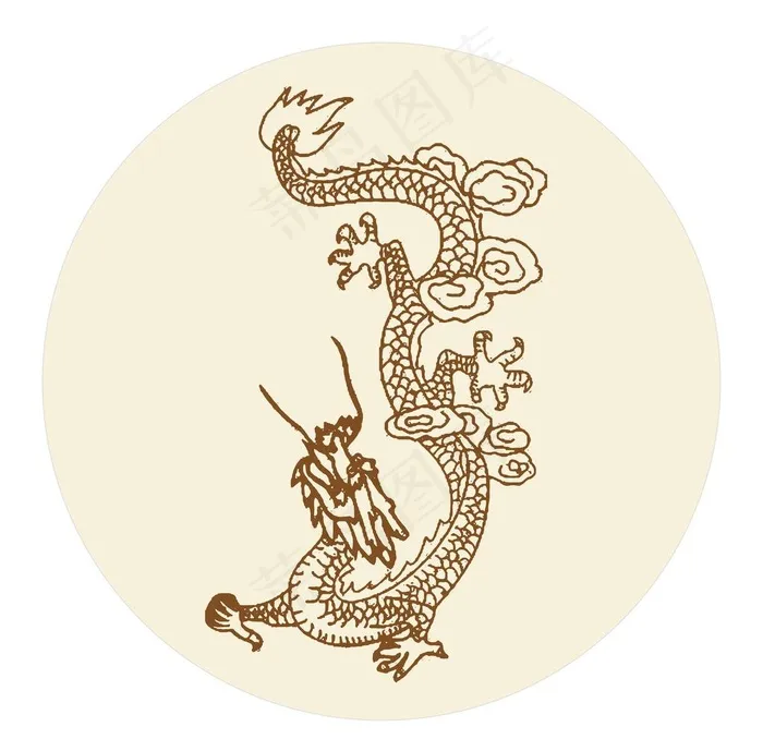 龙纹图片ai矢量模版下载