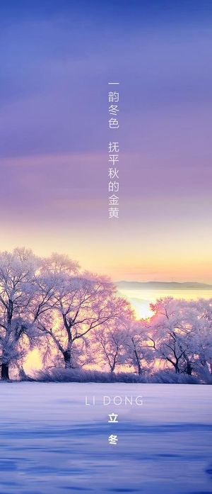 地产立冬节气海报图片