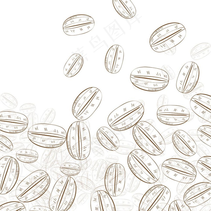 咖啡豆背景图片eps,ai矢量模版下载