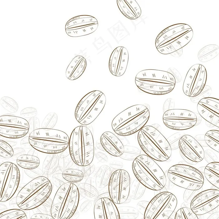 咖啡豆背景图片eps,ai矢量模版下载