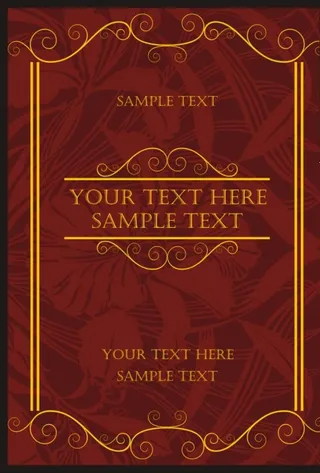 欧式花纹边框底纹图片