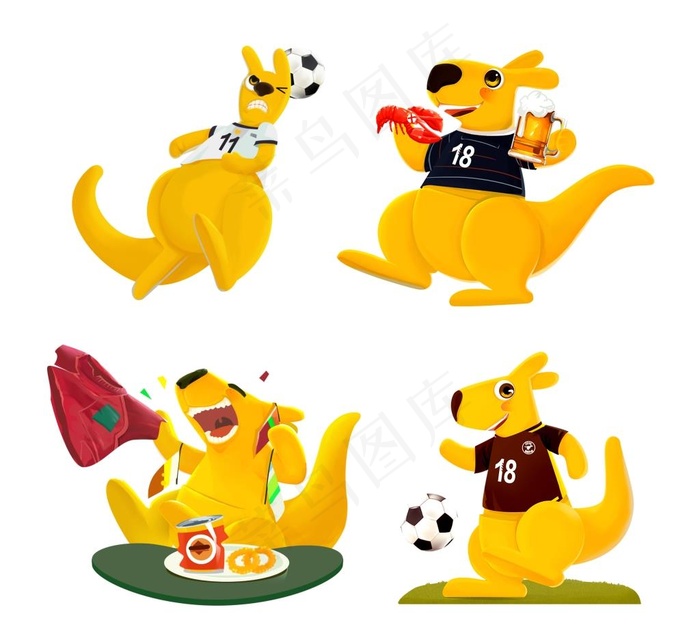 美团外卖袋鼠形象图片