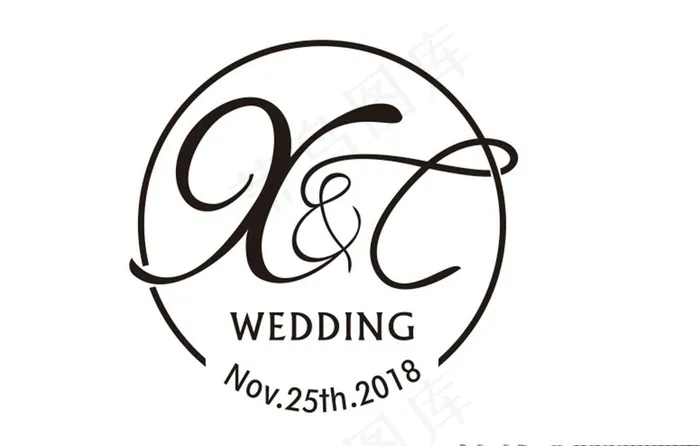 婚礼LOGO图片cdr矢量模版下载