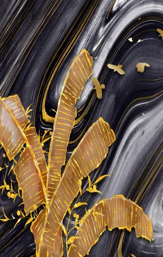 中式古典晶瓷装饰画图片