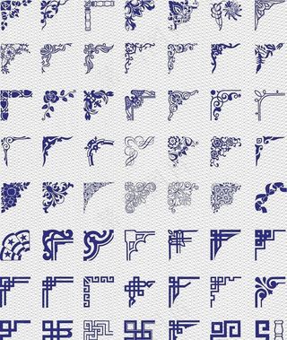 中式角花 欧式角花 雕花图片