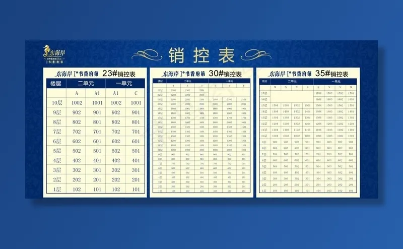房地产销控表图片ai矢量模版下载