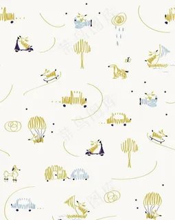 卡通抽象小狗背景图片