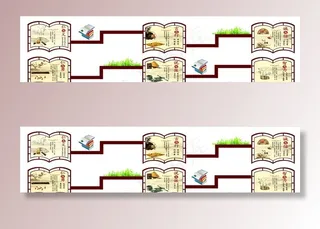 学校楼贷异形展板图片