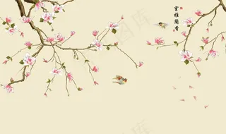 新中式背景墙图片