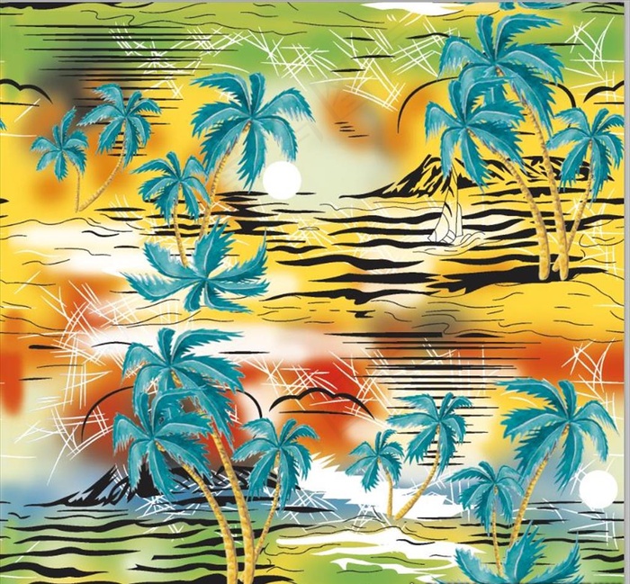 大牌.沙滩.数码印花.图片