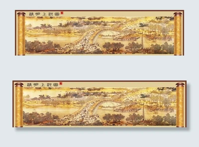 清明上河图图片(1740X800)cdr矢量模版下载