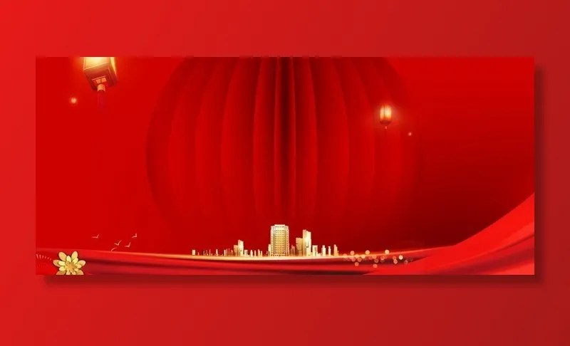 地产开盘 地产认筹 地产红色背图片(7087X3543(DPI:150))psd模版下载