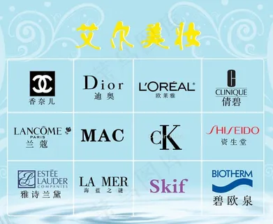 世界知名化妆品牌logo图片