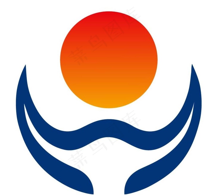 手托太阳LOGO图片ai矢量模版下载
