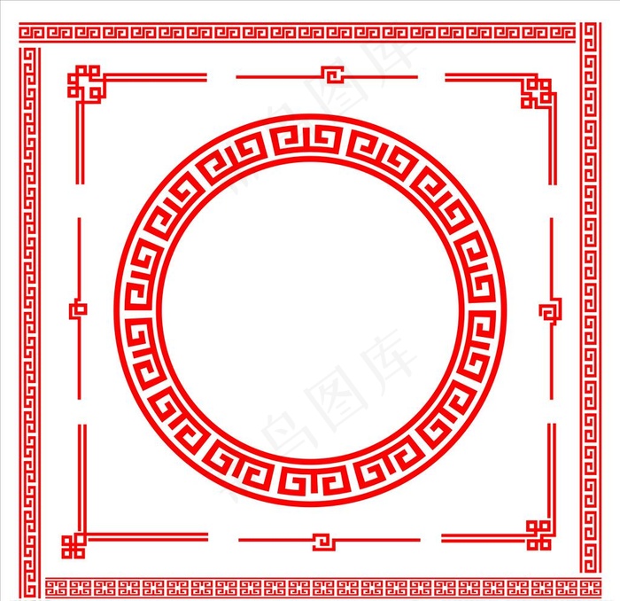 中式花纹图片ai矢量模版下载