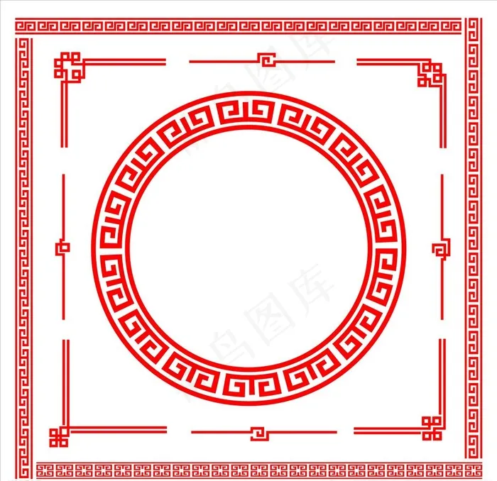 中式花纹图片ai矢量模版下载