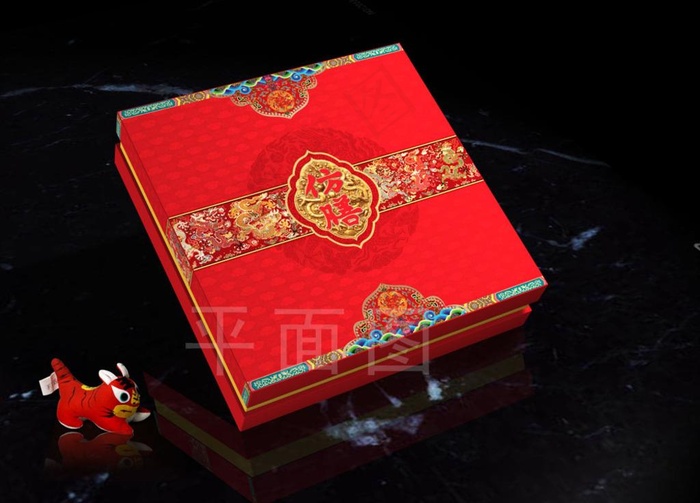 仿膳月饼包装设计平面图图片