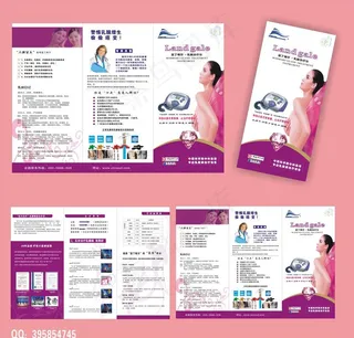 女性三折页图片