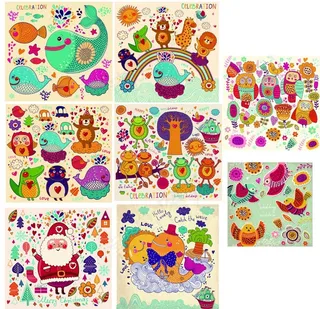 森林狂欢卡通插画图片