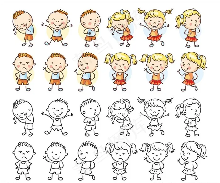 小孩表情图片