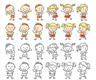 小孩表情图片