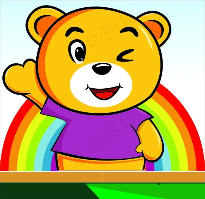 小熊图片cdr矢量模版下载