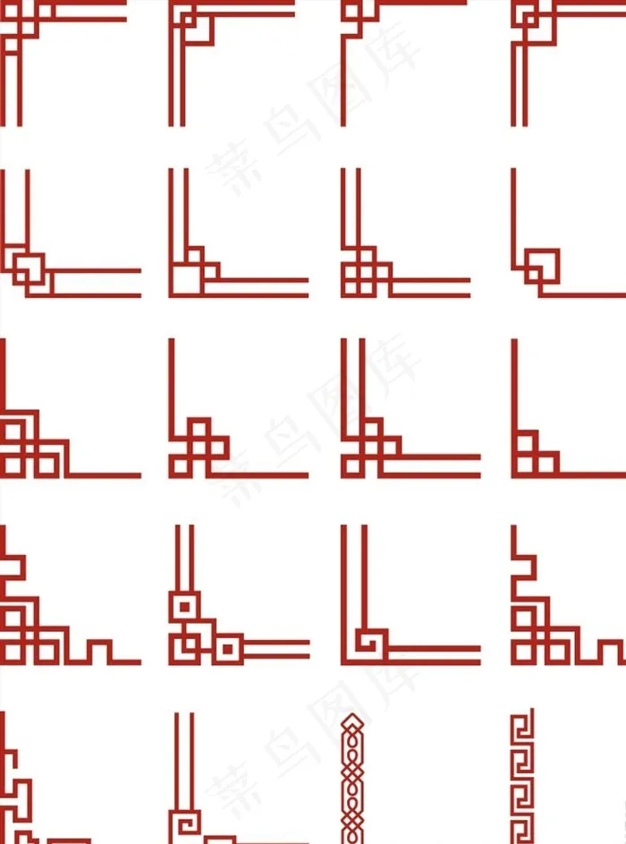 角花  边框  中式图片cdr矢量模版下载