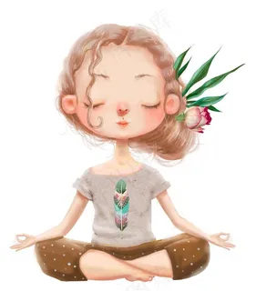 瑜伽少女插画图片 瑜伽少女插画图片