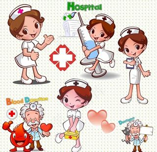 医院素材卡通小护士图片