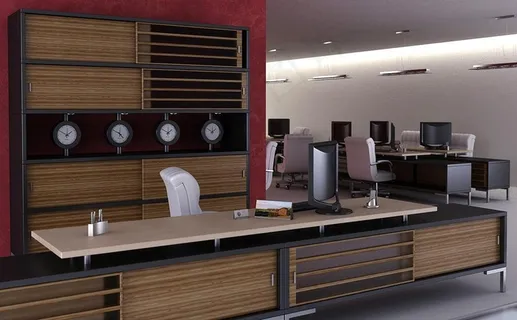 现代化办公室场景模型图片